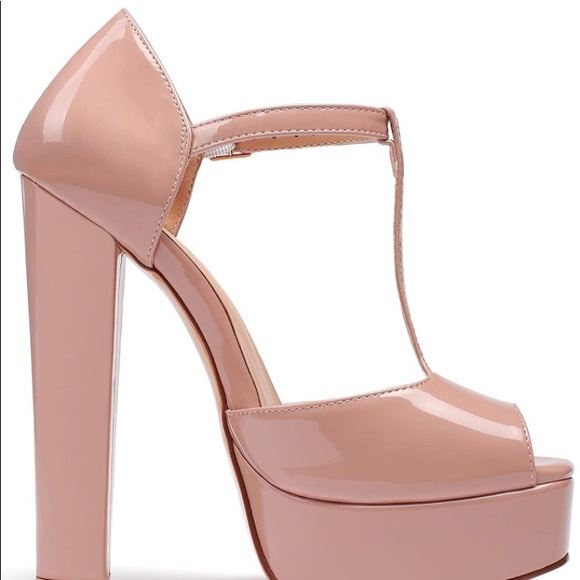 Eldof Women's Ankle Strap Platform High Heel - Picture 4 of 7